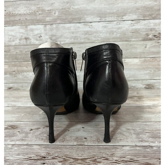Jimmy Choo Black Leather Pointed Toe Stiletto Ankle Booties Size 36 - Picture 5 of 10